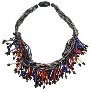 Multicolor Matchstick beaded Statement necklace